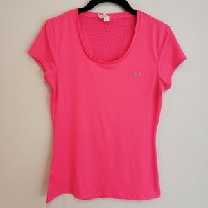 Under Armour Heat Gear Pink Workout Tshirt, XS
